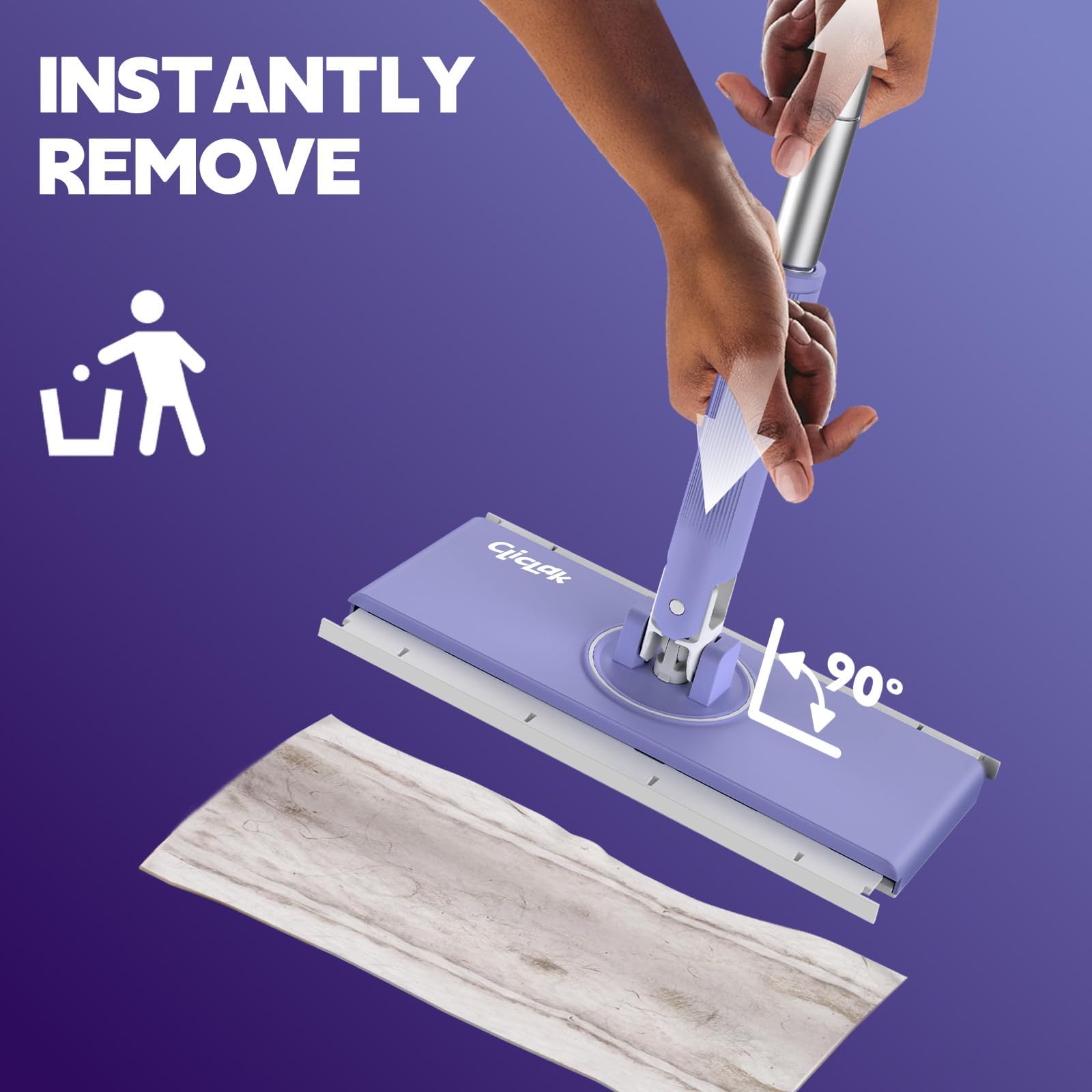 Starter Kit ClicLak Sweeper Mop - Touch-Free Cloth Attachment
